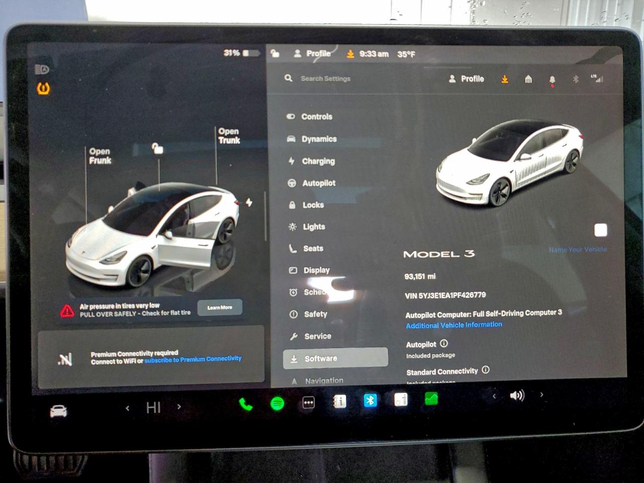 2023 Tesla Model 3 VIN: 5YJ3E1EA1PF426779 Lot: 94660365