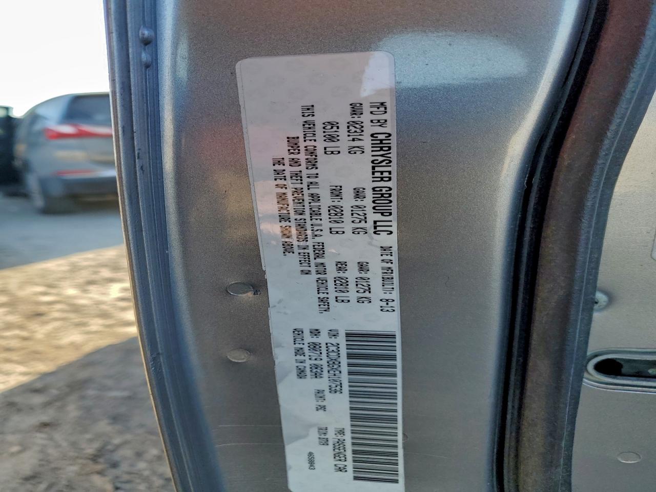 2014 Dodge Charger Se VIN: 2C3CDXBGXEH107536 Lot: 97312055