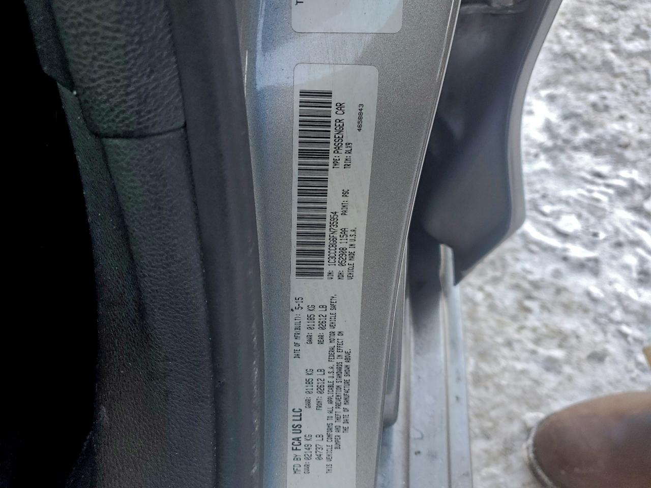 2015 Chrysler 200 S VIN: 1C3CCCBG6FN735954 Lot: 95548635