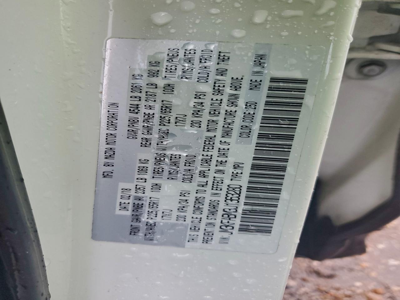 2018 Mazda Cx-5 Sport VIN: JM3KFABM3J1363280 Lot: 93602635