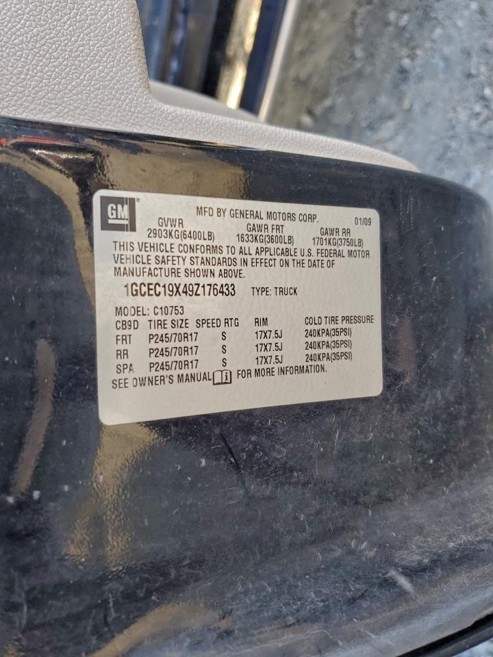 2009 Chevrolet Silverado C1500 VIN: 1GCEC19X49Z176433 Lot: 96818015