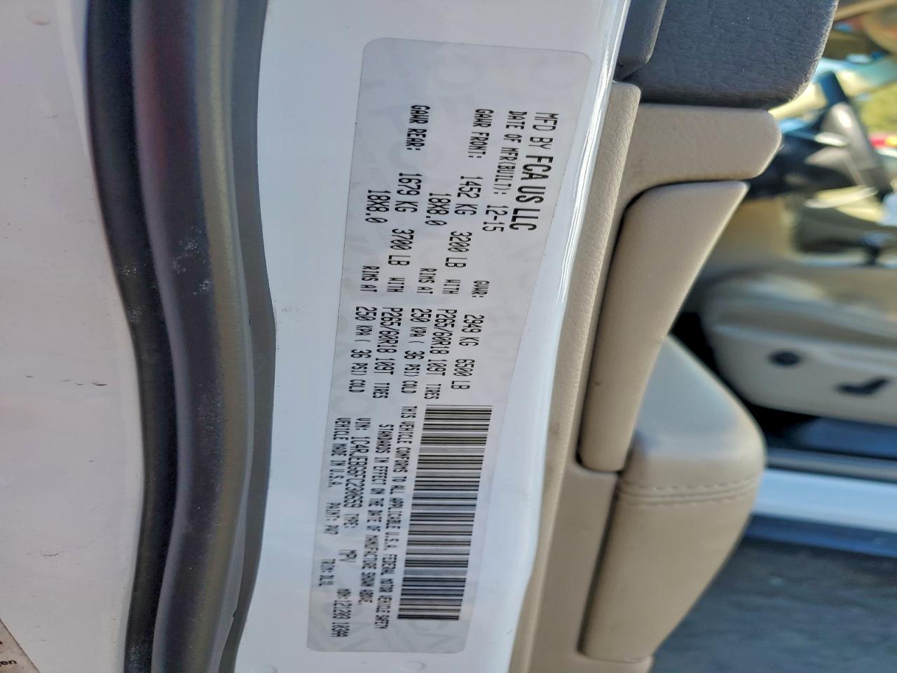 2015 Jeep Grand Cherokee Limited VIN: 1C4RJEBG6FC230659 Lot: 97297305