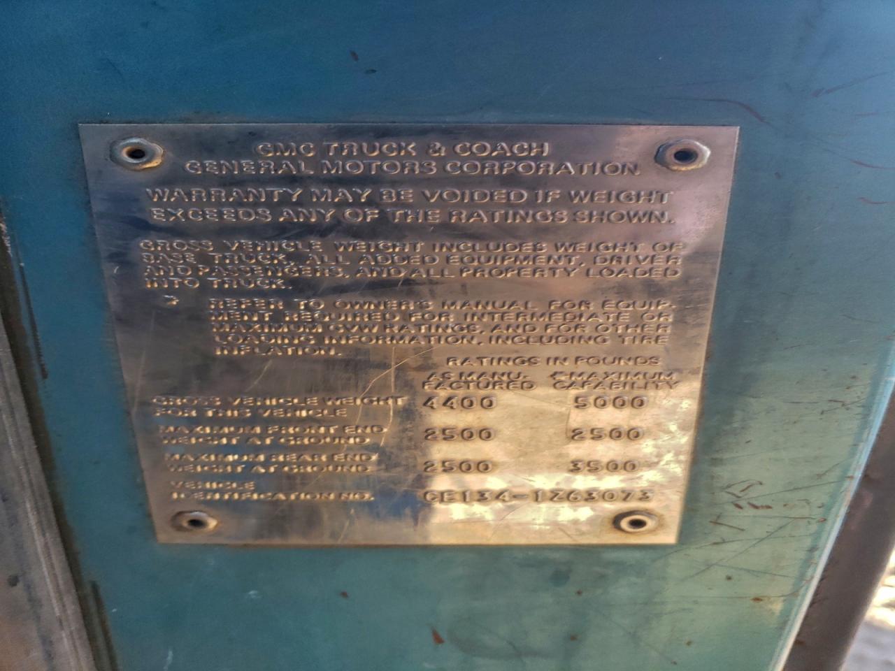 1970 GMC Pickup VIN: CE1341Z63073 Lot: 94872765