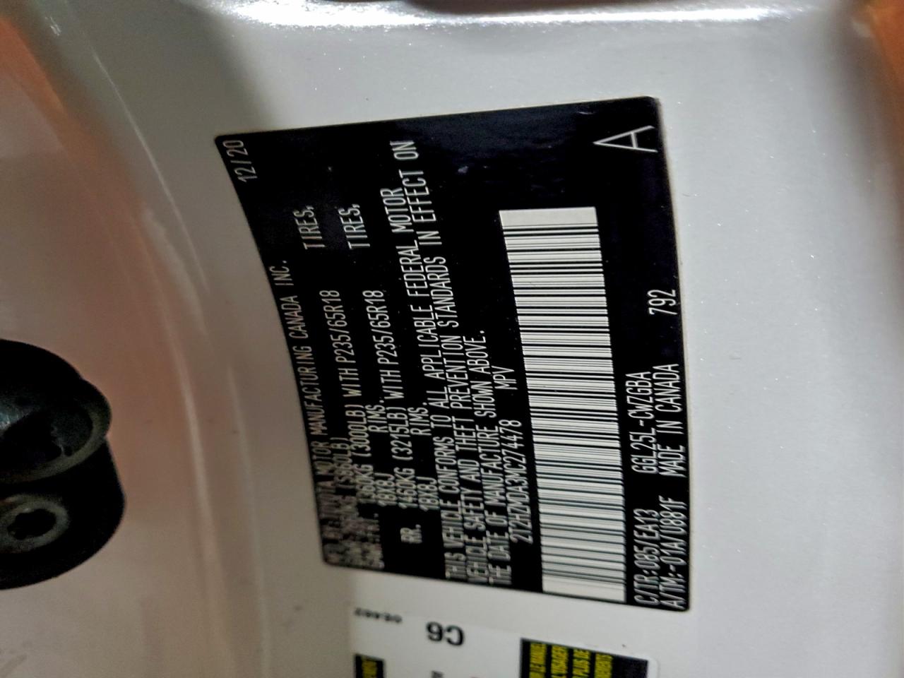 2021 Lexus Rx 350 VIN: 2T2HZMDA3MC274478 Lot: 94984765