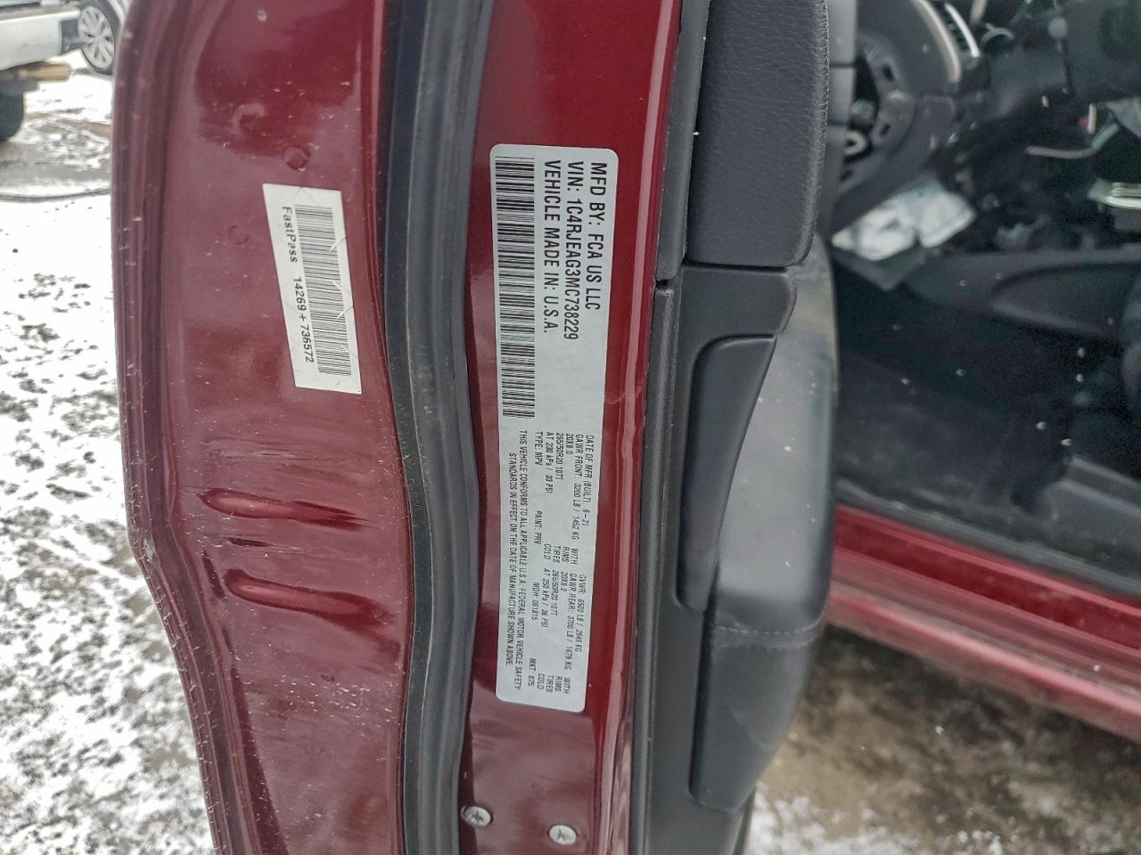 2021 Jeep Grand Cherokee Laredo VIN: 1C4RJEAG3MC738229 Lot: 96806665