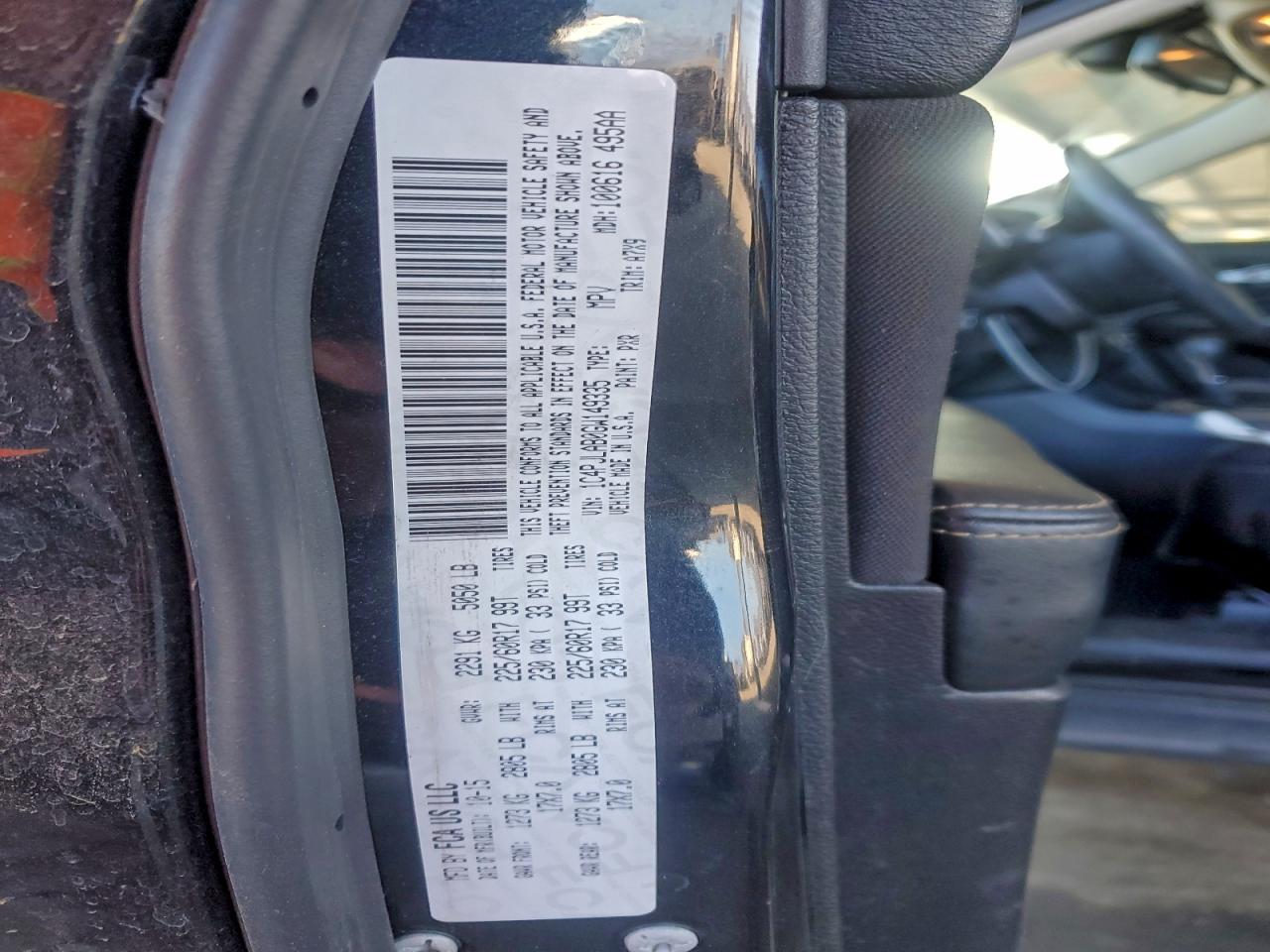 2016 Jeep Cherokee Sport VIN: 1C4PJLAB0GW149335 Lot: 96089705