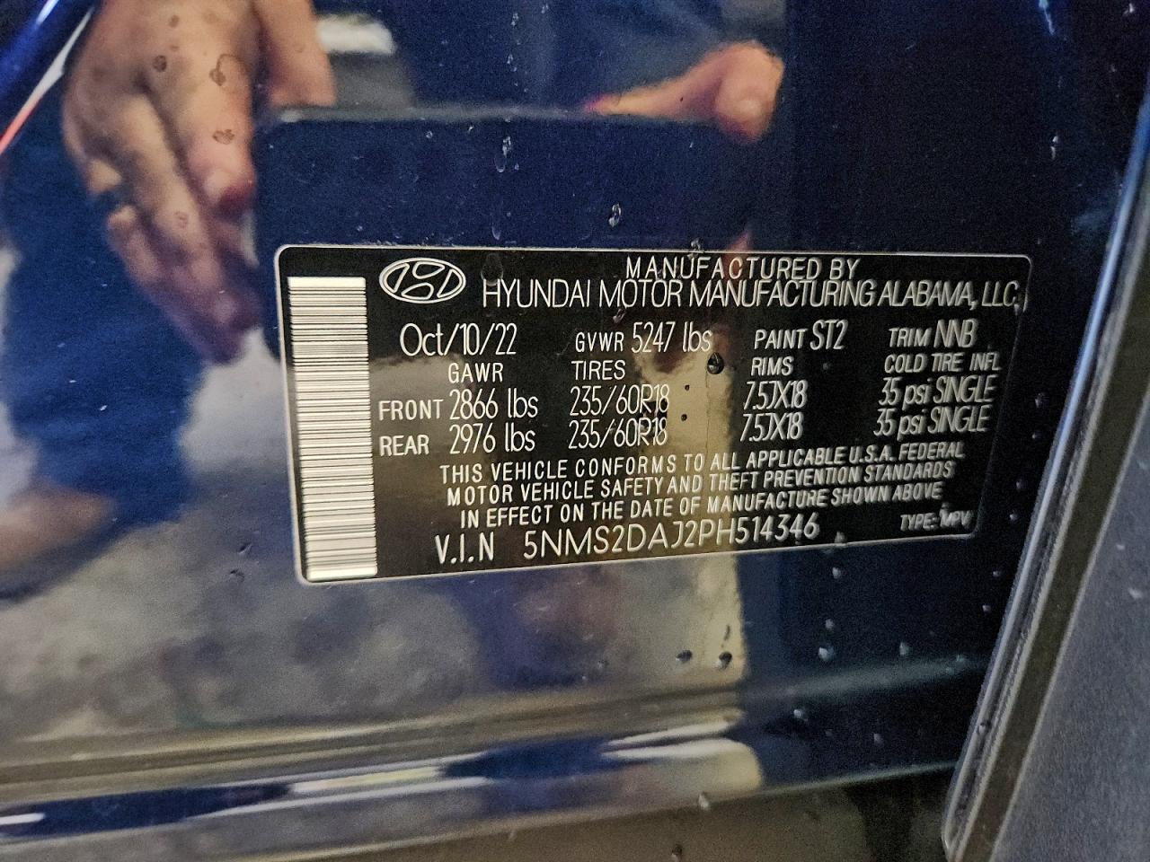 2023 Hyundai Santa Fe Sel VIN: 5NMS2DAJ2PH514346 Lot: 94731325