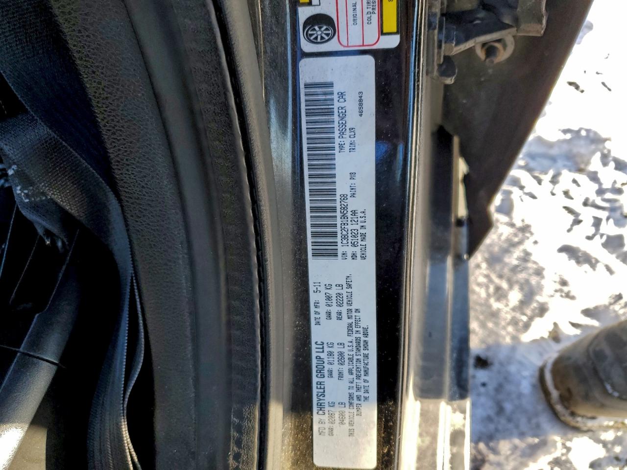 2011 Chrysler 200 Limited VIN: 1C3BC2FB1BN582768 Lot: 94705105