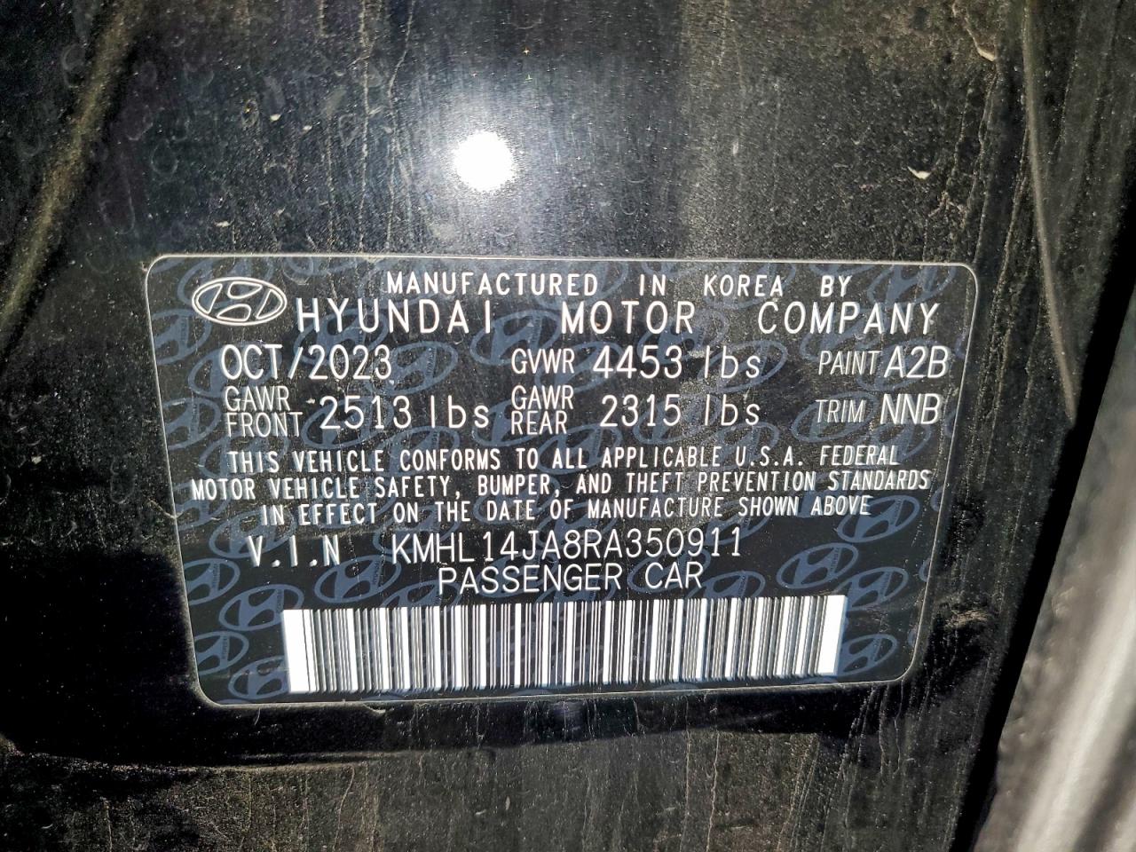 2024 Hyundai Sonata Sel VIN: KMHL14JA8RA350911 Lot: 94659975