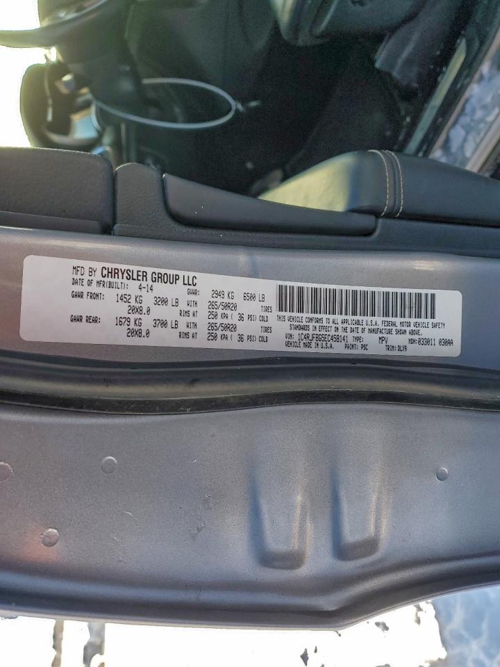 2014 Jeep Grand Cherokee Limited VIN: 1C4RJFBG5EC458141 Lot: 94858365