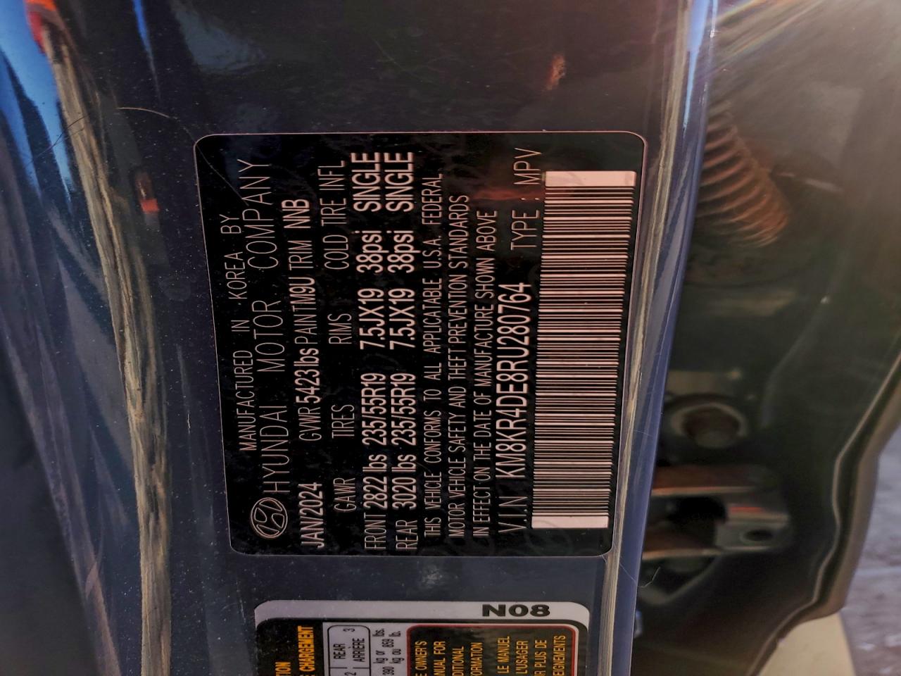 2024 Hyundai Ioniq 5 Limited VIN: KM8KR4DE8RU280764 Lot: 95028295