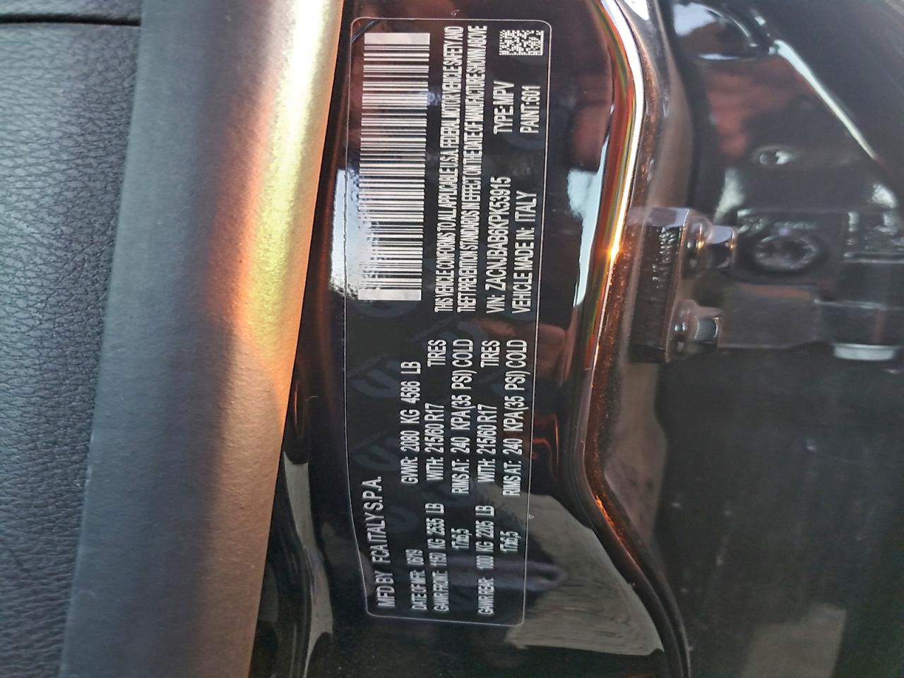 2019 Jeep Renegade Sport VIN: ZACNJBAB6KPK53915 Lot: 94802265