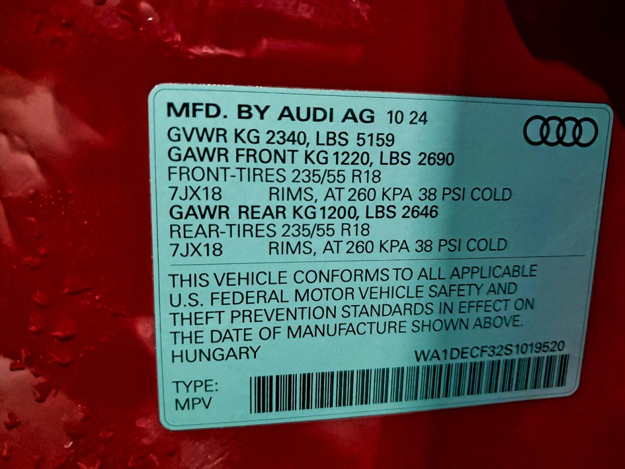 Фото: WA1DECF32S1019520