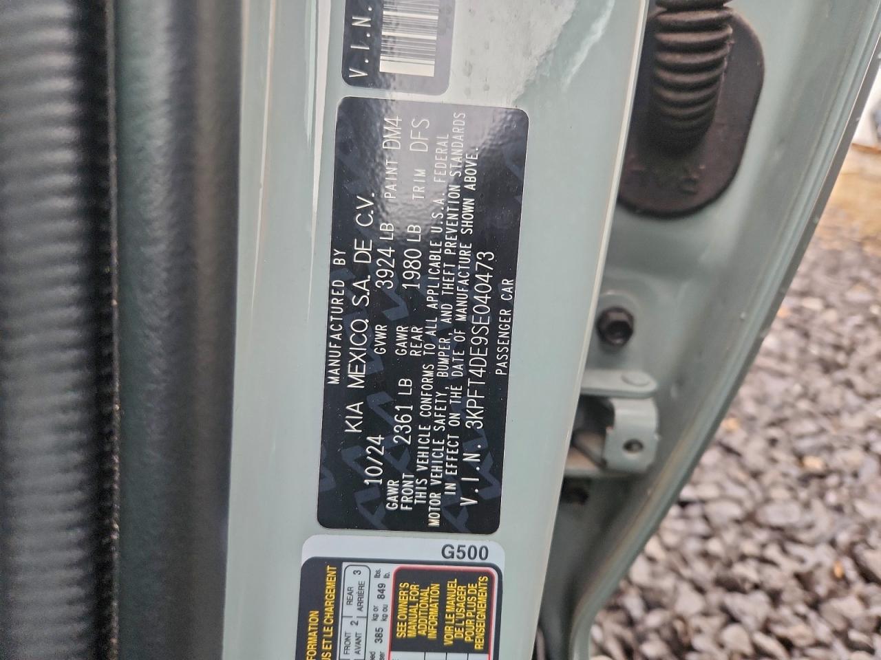 2025 Kia K4 Lx VIN: 3KPFT4DE9SE040473 Lot: 95560075