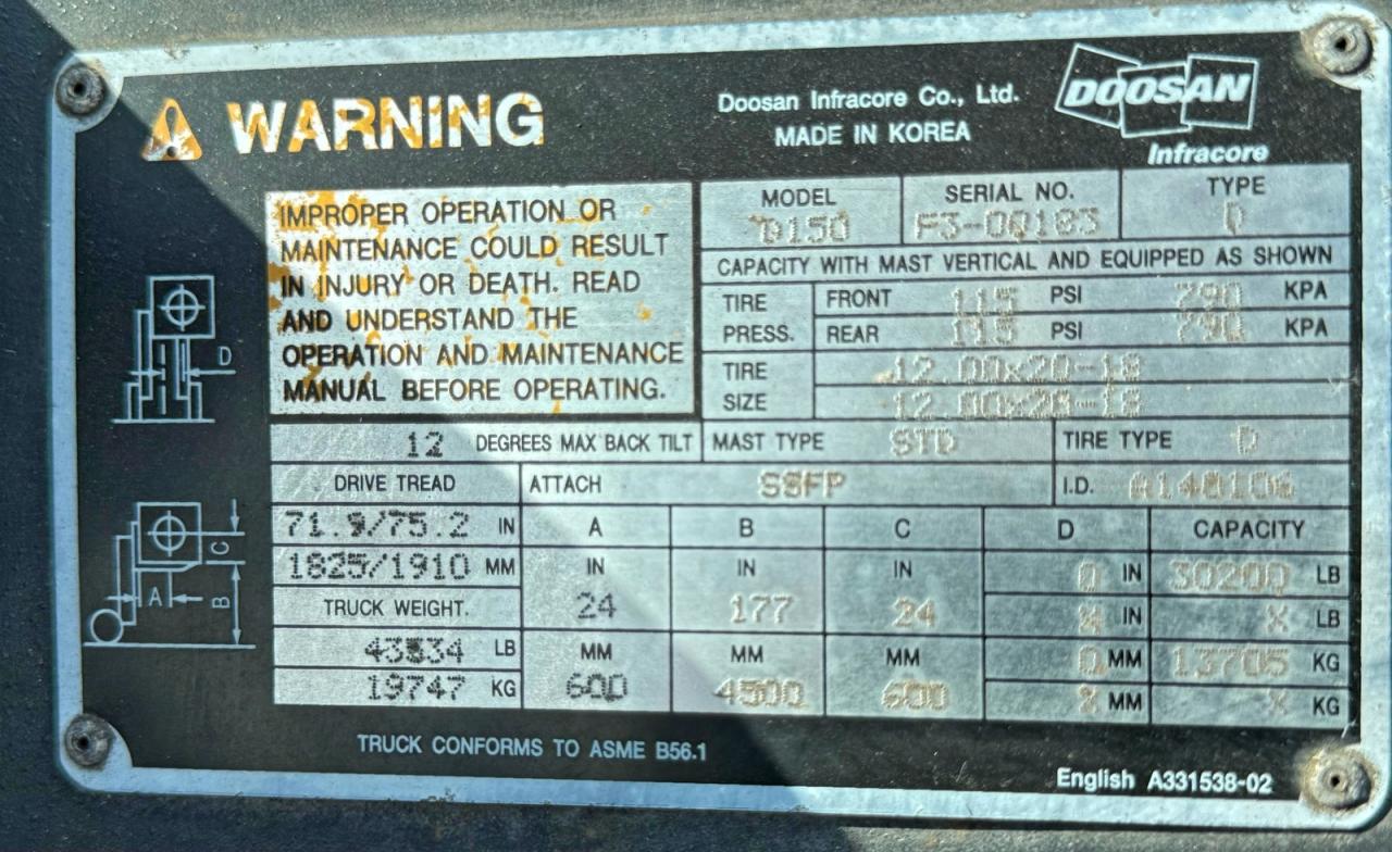 2006 Doos Other - Cushion Tire Or Pneumatic Forklift VIN: F3-00183 Lot: 98265945