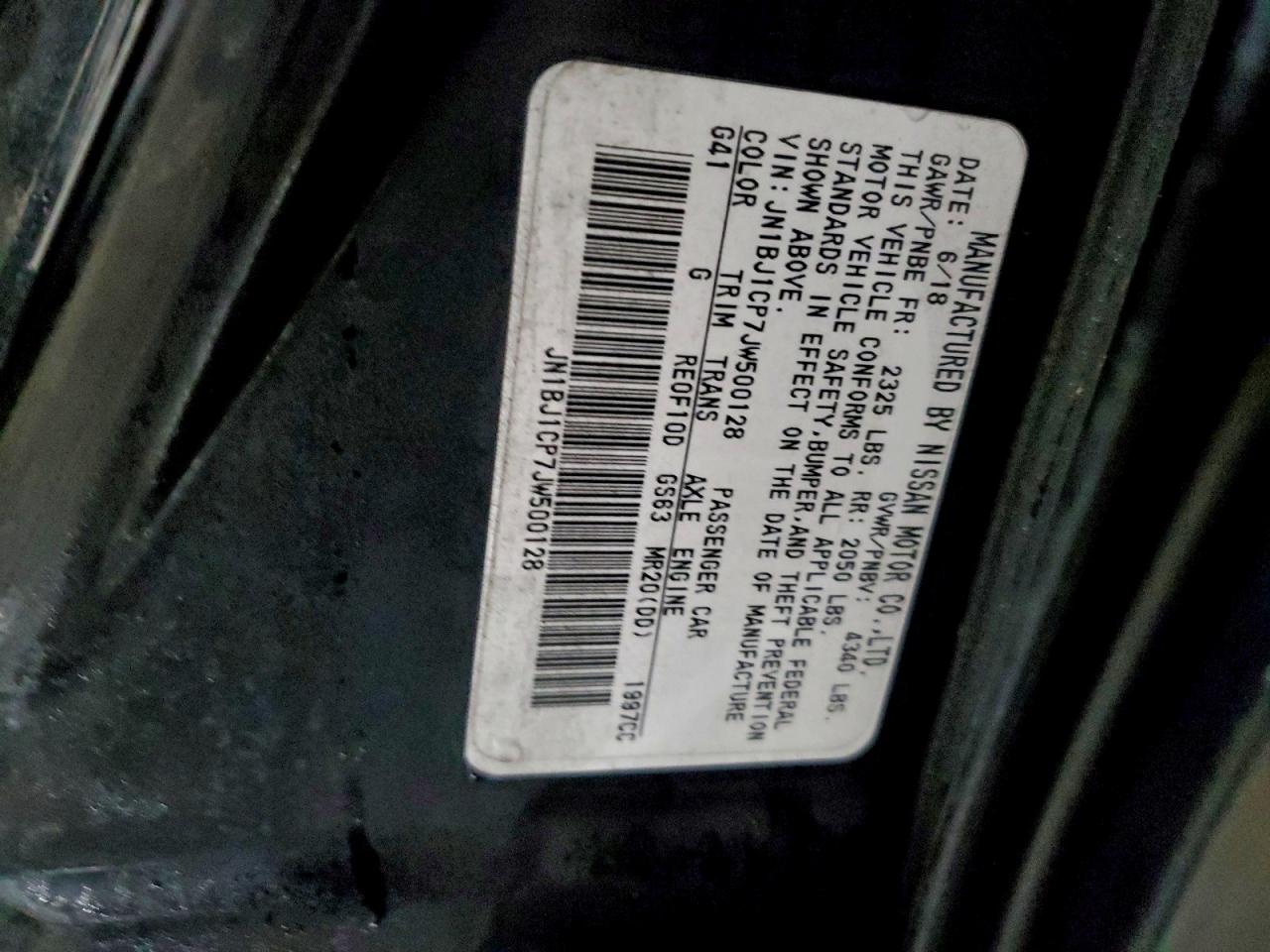 2018 Nissan Rogue Sport S VIN: JN1BJ1CP7JW500128 Lot: 95955465