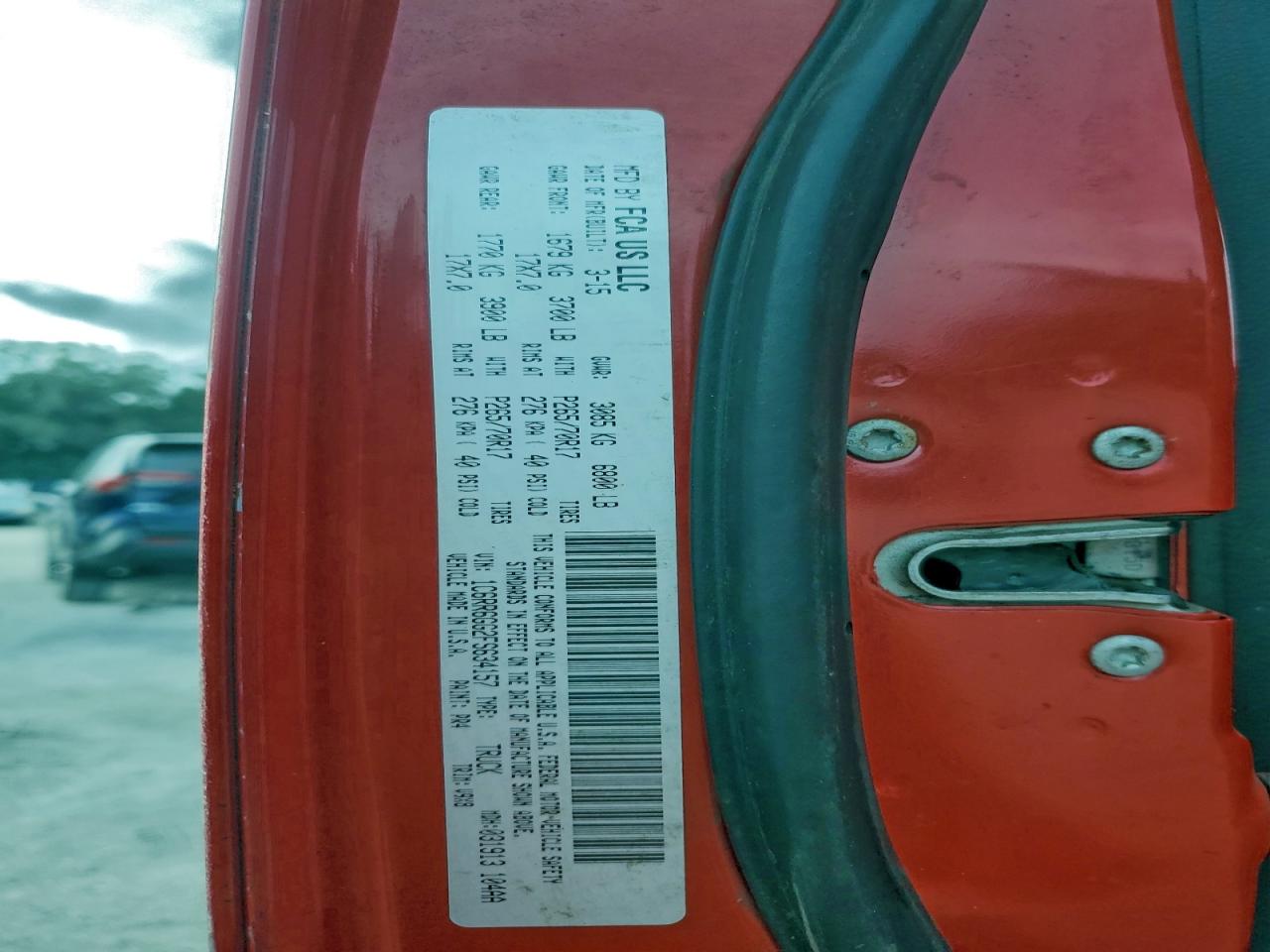 2015 Ram 1500 Slt VIN: 1C6RR6GG2FS634157 Lot: 94597895