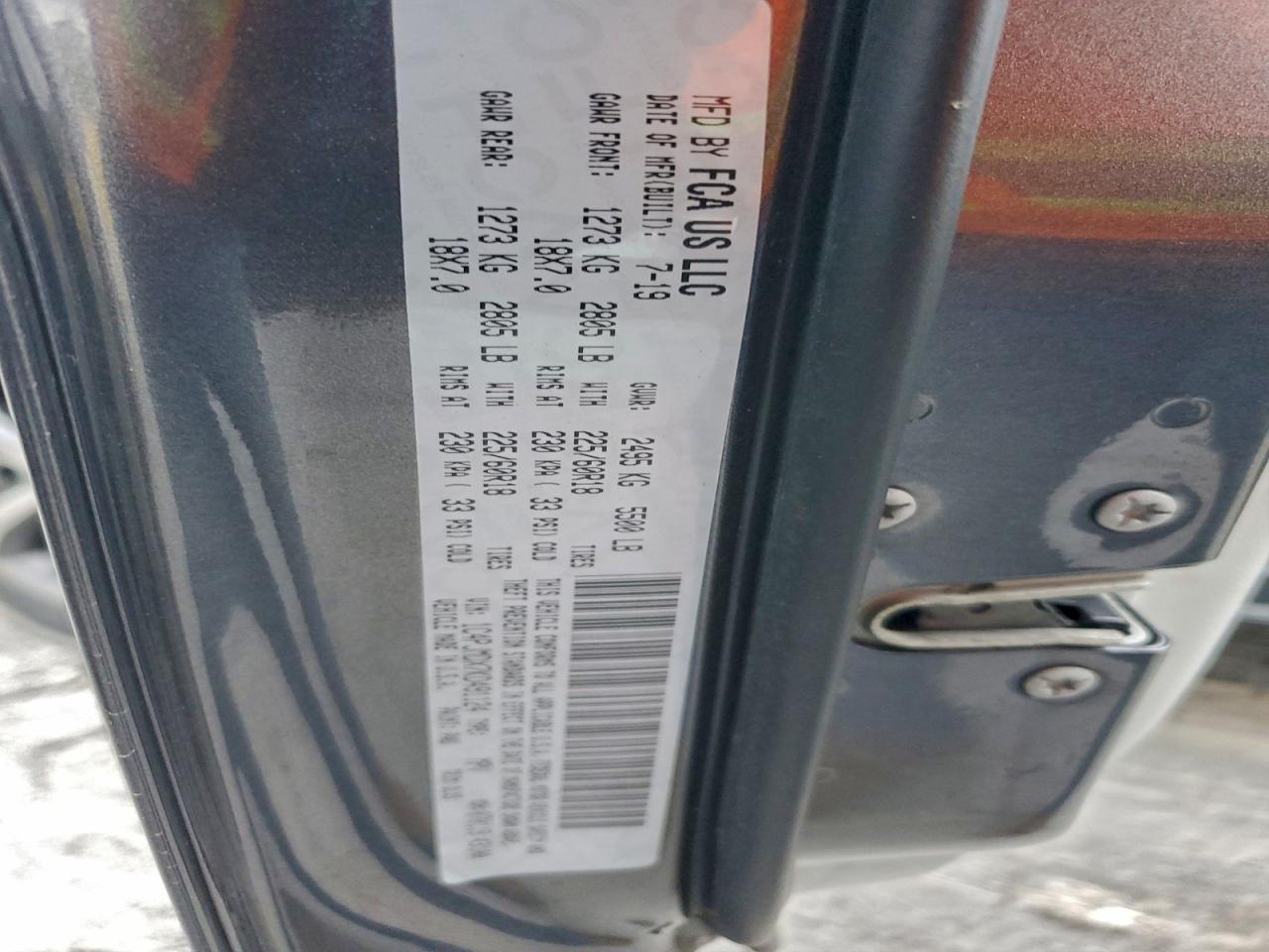 2019 Jeep Cherokee Limited VIN: 1C4PJMDX7KD491124 Lot: 94925585