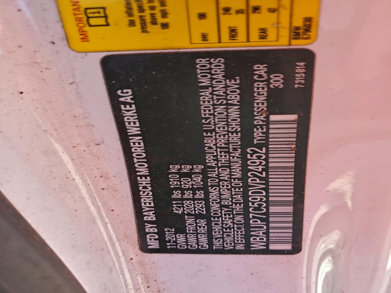 Фото: WBAUP7C59DVP24952