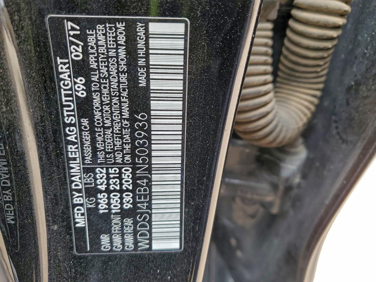 2018 Mercedes-Benz Cla 250 VIN: WDDSJ4EB4JN503936 Lot: 95474635