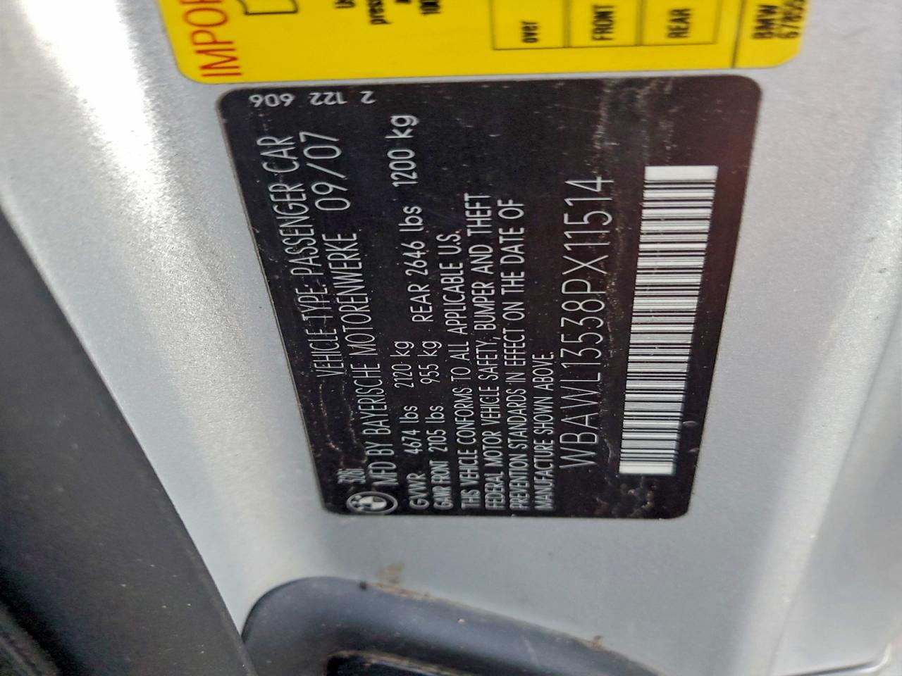 Фото: WBAWL13538PX11514