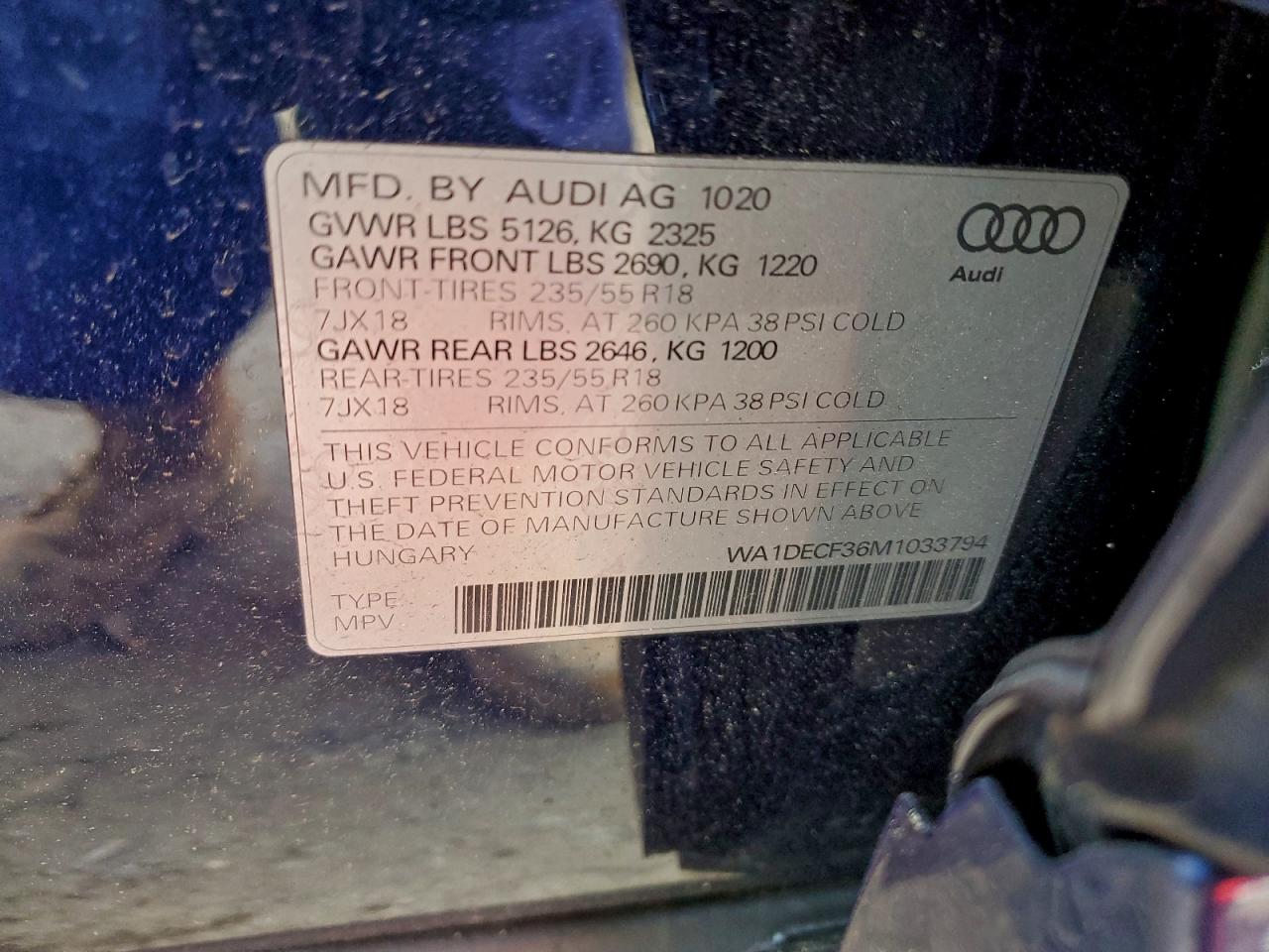 Фото: WA1DECF36M1033794