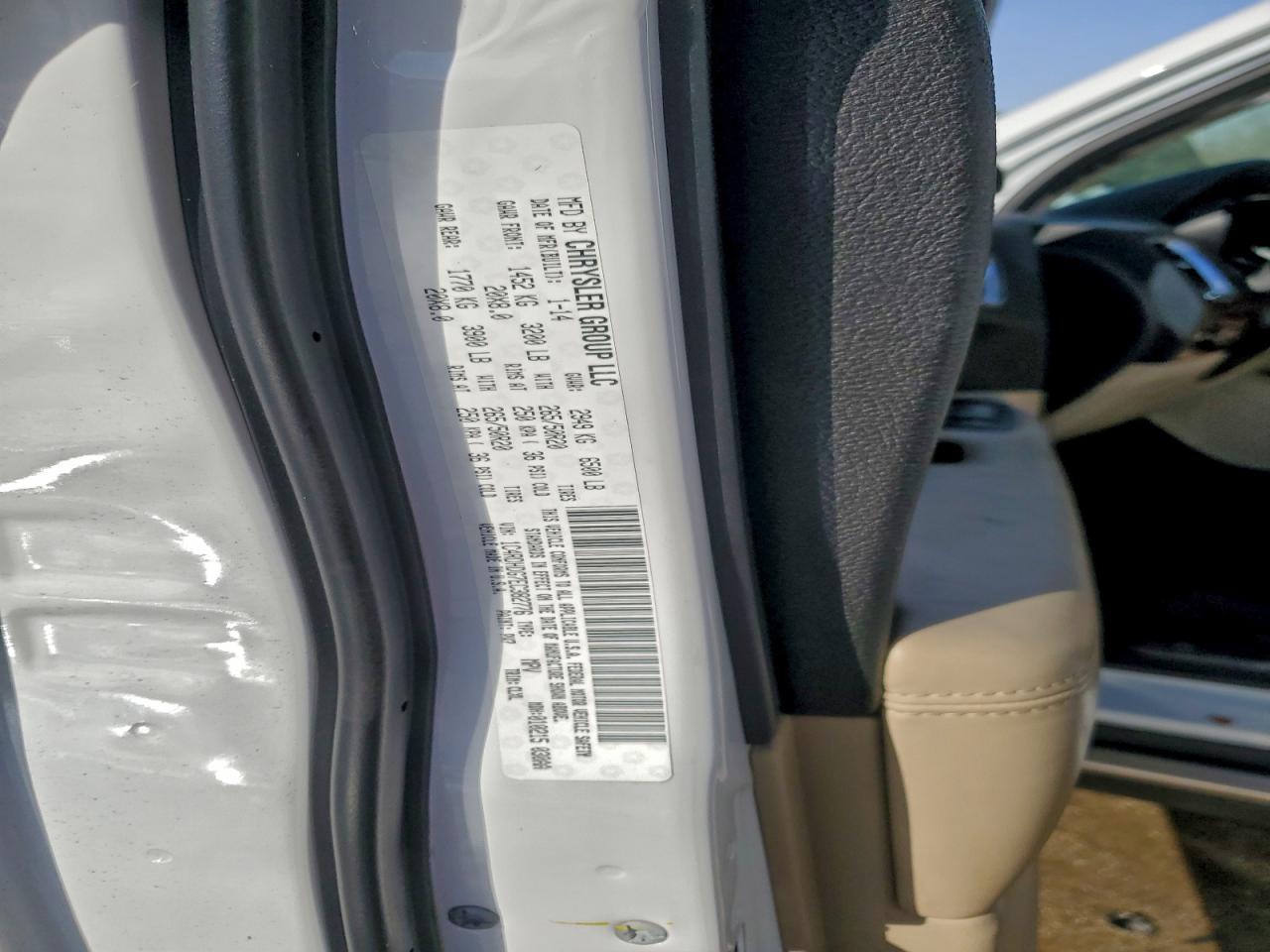 2014 Dodge Durango Limited VIN: 1C4RDHDG7EC382776 Lot: 95718075