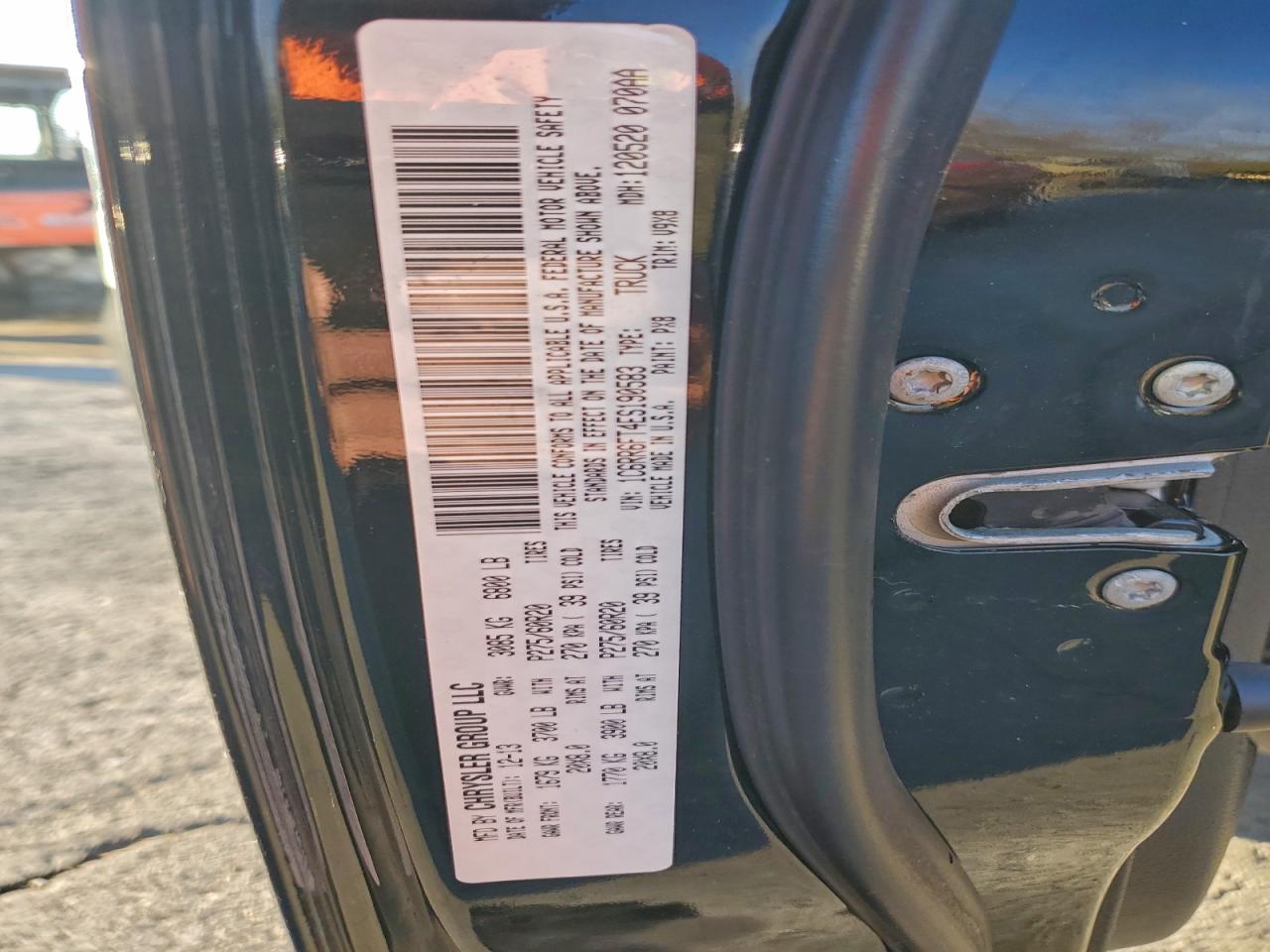 2014 Ram 1500 St VIN: 1C6RR6FT4ES190583 Lot: 95733965