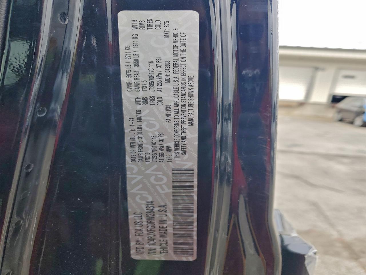 2024 Jeep Wrangler Rubicon VIN: 1C4PJXFG0RW284314 Lot: 95341485