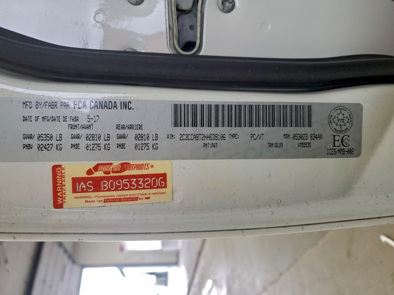 2017 Chrysler 300 S VIN: 2C3CCABT2HH639106 Lot: 95677745