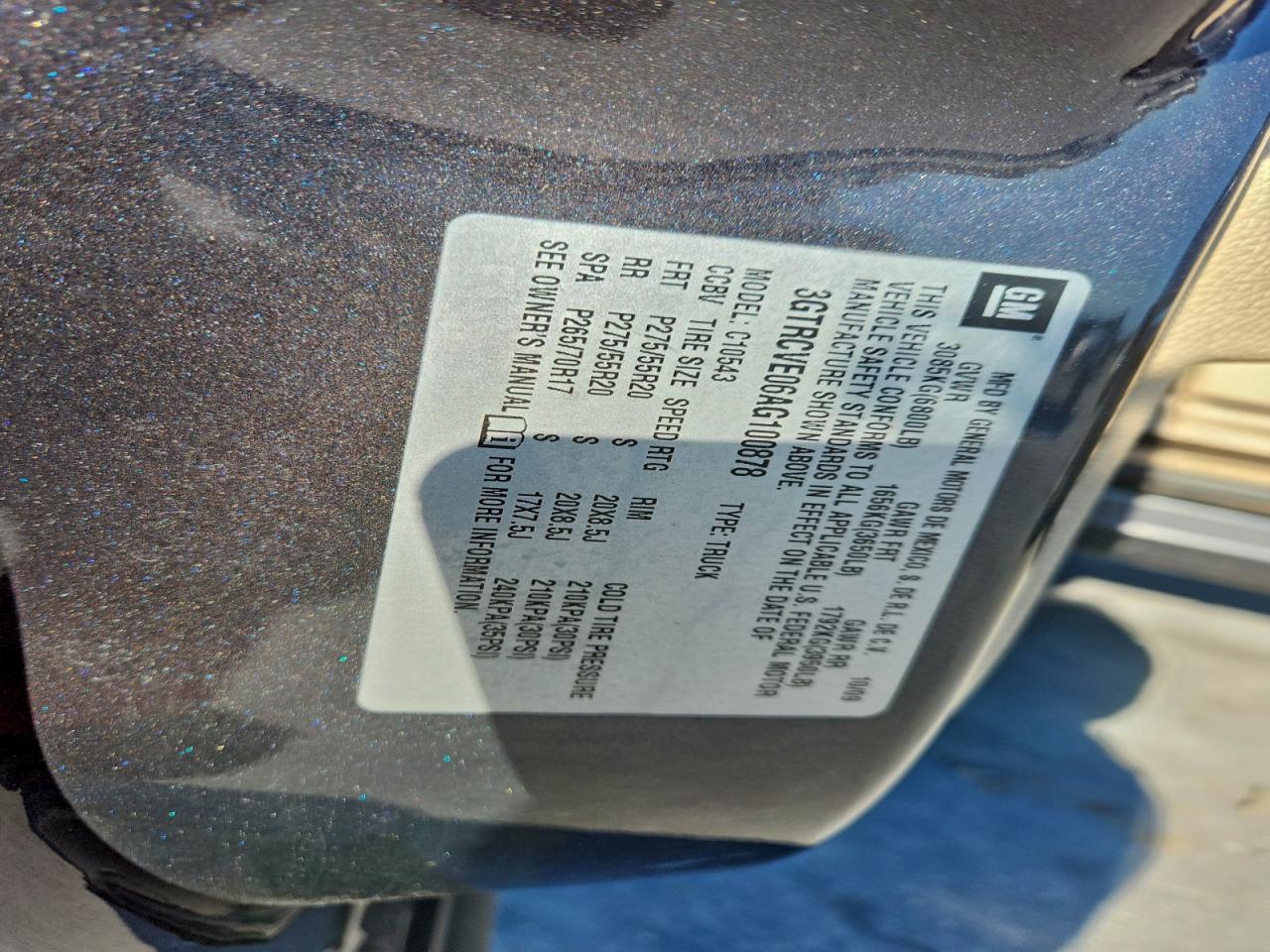 2010 GMC Sierra C1500 Sle VIN: 3GTRCVE06AG100878 Lot: 94551625