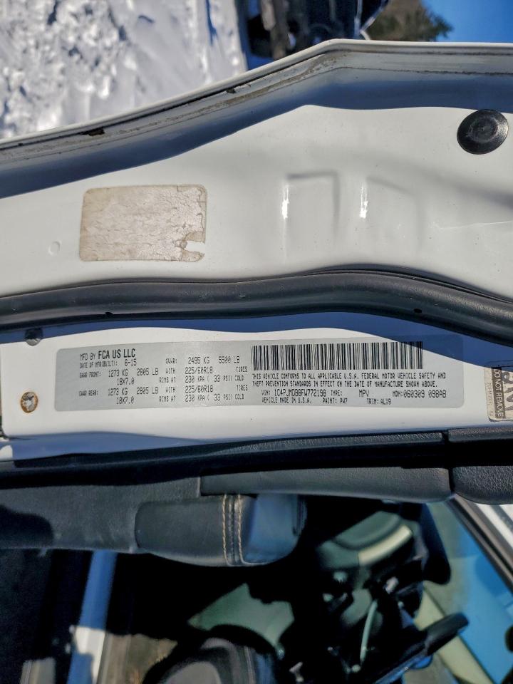 2015 Jeep Cherokee Limited VIN: 1C4PJMDB8FW772198 Lot: 96204445