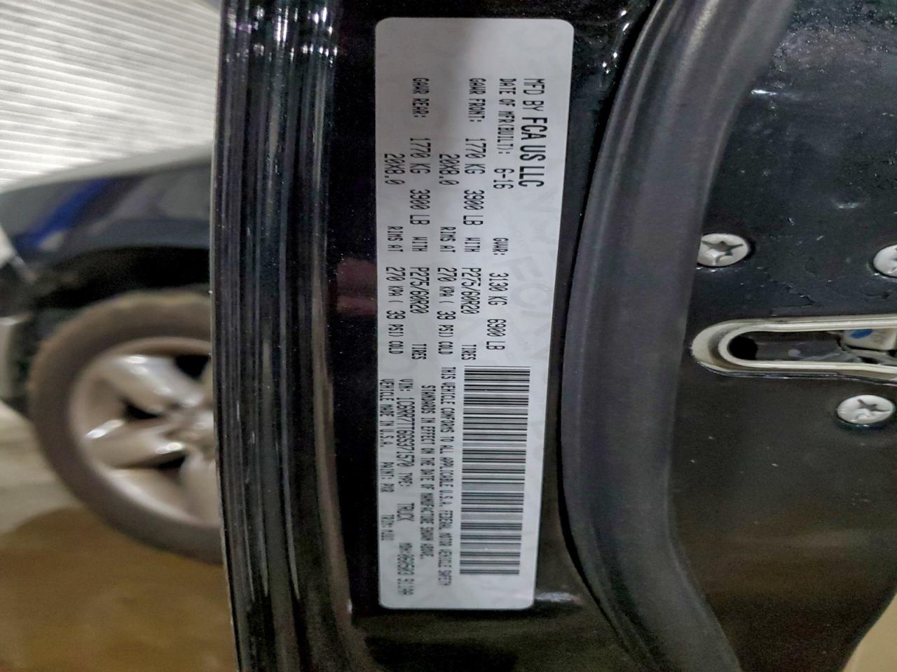 2016 Ram 1500 Slt VIN: 1C6RR7TT6GS371570 Lot: 96571455