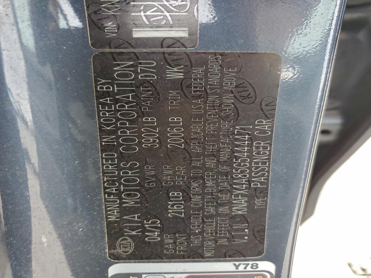 2016 Kia Forte Ex VIN: KNAFX4A85G5444471 Lot: 94999245