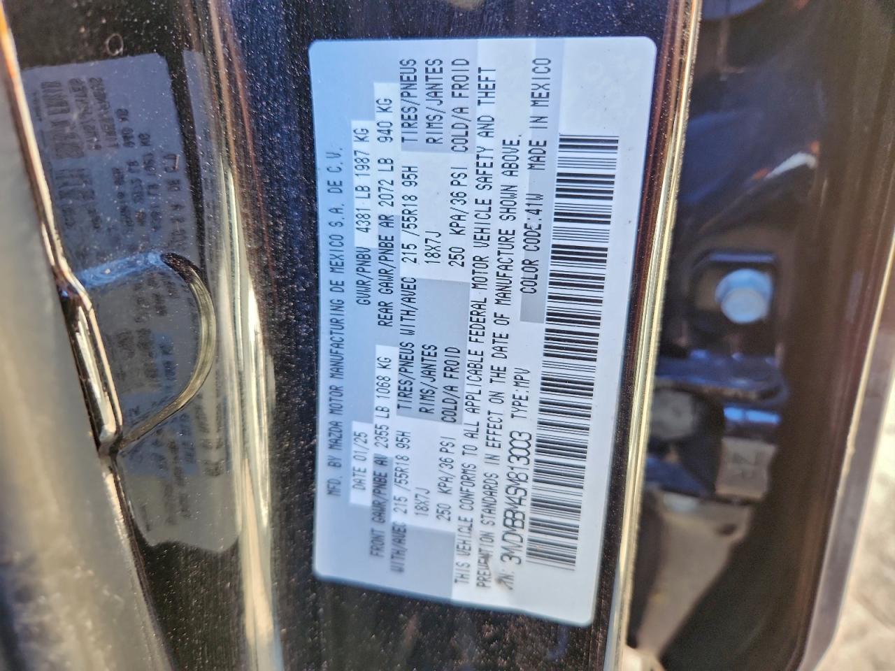 2025 Mazda Cx-30 Select VIN: 3MVDMBBM4SM813003 Lot: 95198445