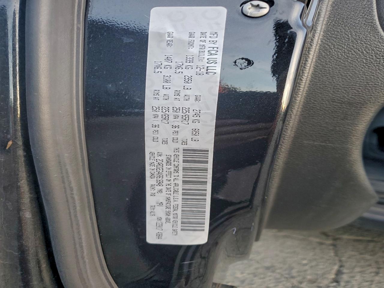 2019 Dodge Grand Caravan Gt VIN: 2C4RDGEG4KR616948 Lot: 95711025