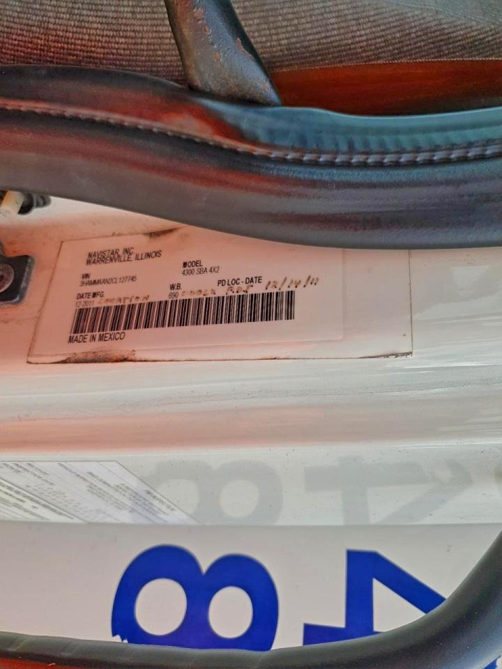 2012 International 4300 Delivery Truck VIN: 3HAMMAAN2CL127745 Lot: 96909125