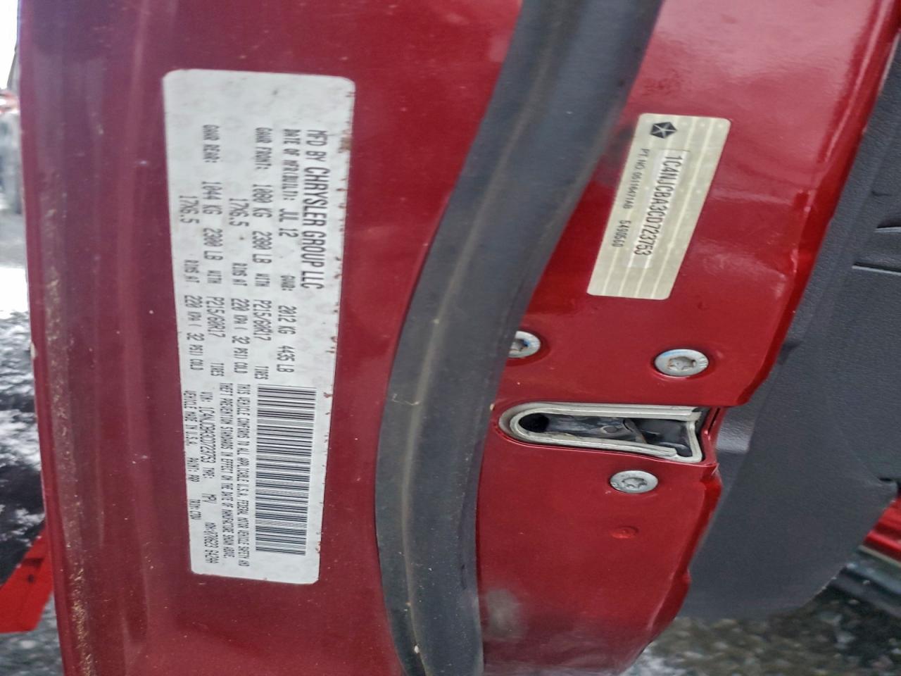 2012 Jeep Compass Sport VIN: 1C4NJCBA3CD723753 Lot: 96487385