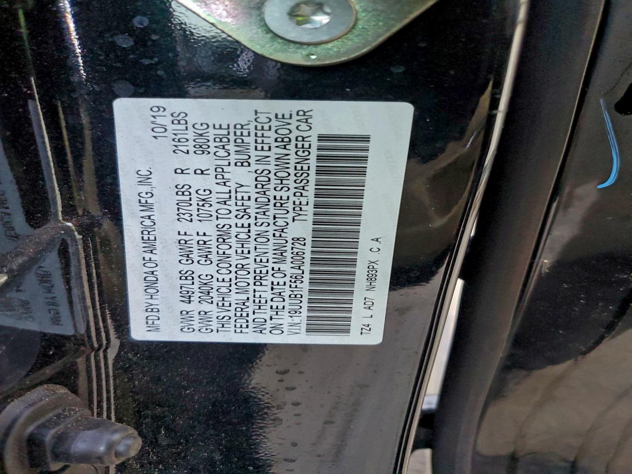 2020 Acura Tlx Technology VIN: 19UUB1F56LA006728 Lot: 94735075