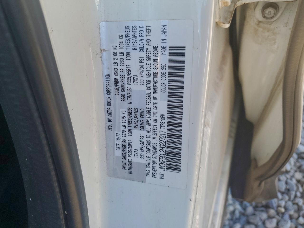 2017 Mazda Cx-5 Touring VIN: JM3KFBCL2H0227217 Lot: 96563555