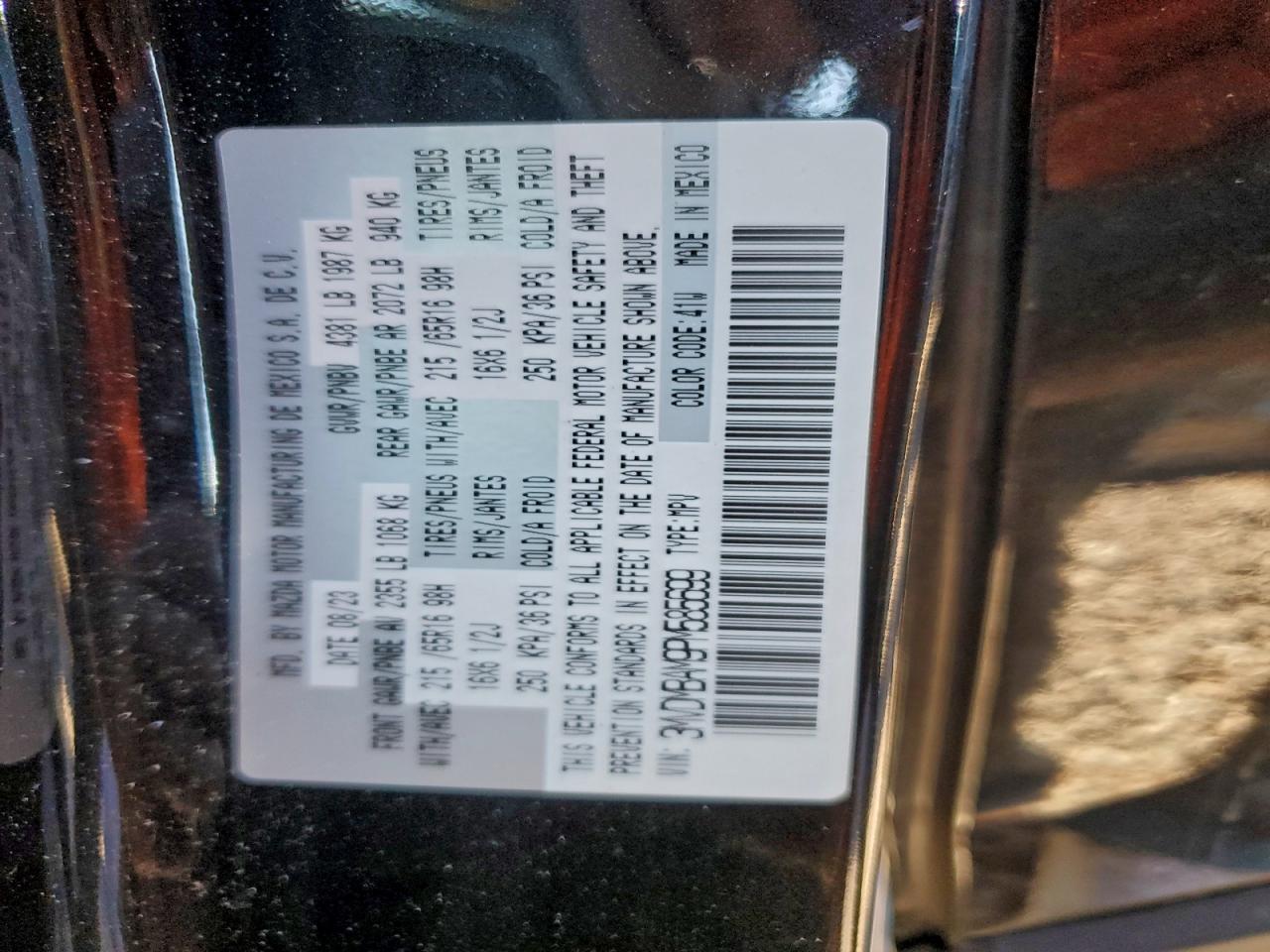 2023 Mazda Cx-30 VIN: 3MVDMBAM9PM585699 Lot: 96057355