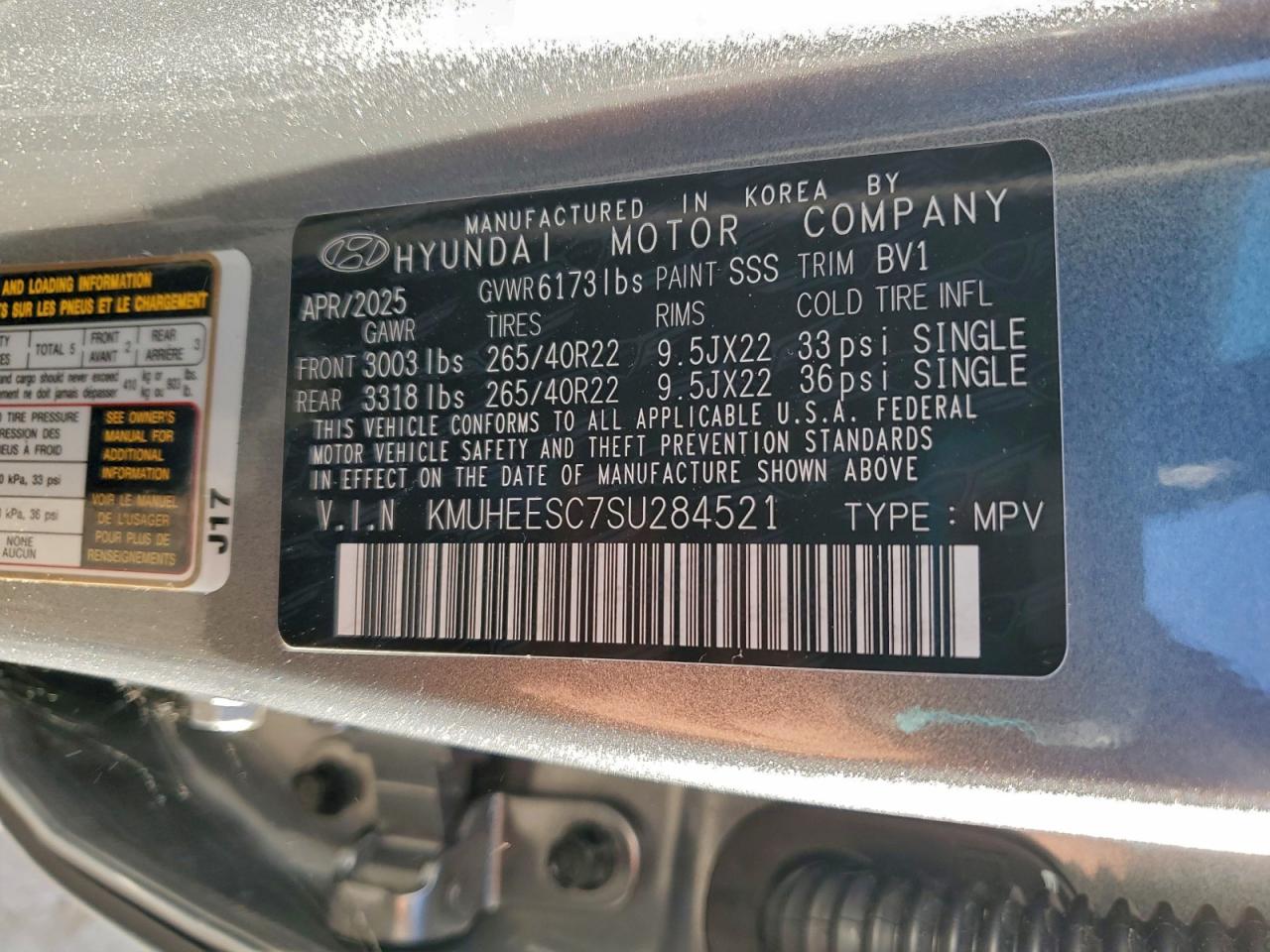 2025 Genesis Gv80 Prestige VIN: KMUHEESC7SU284521 Lot: 94072065