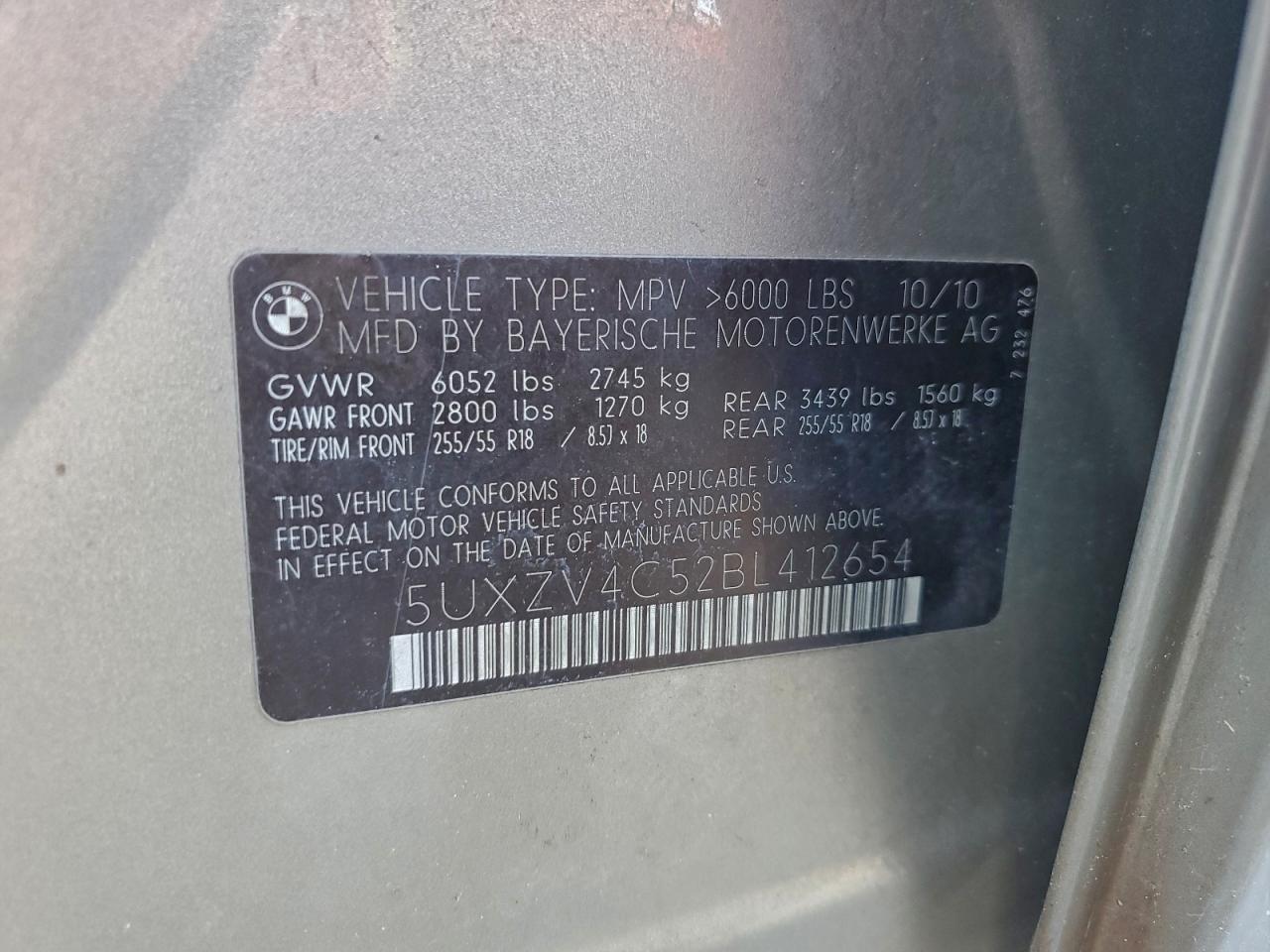 Фото: 5UXZV4C52BL412654