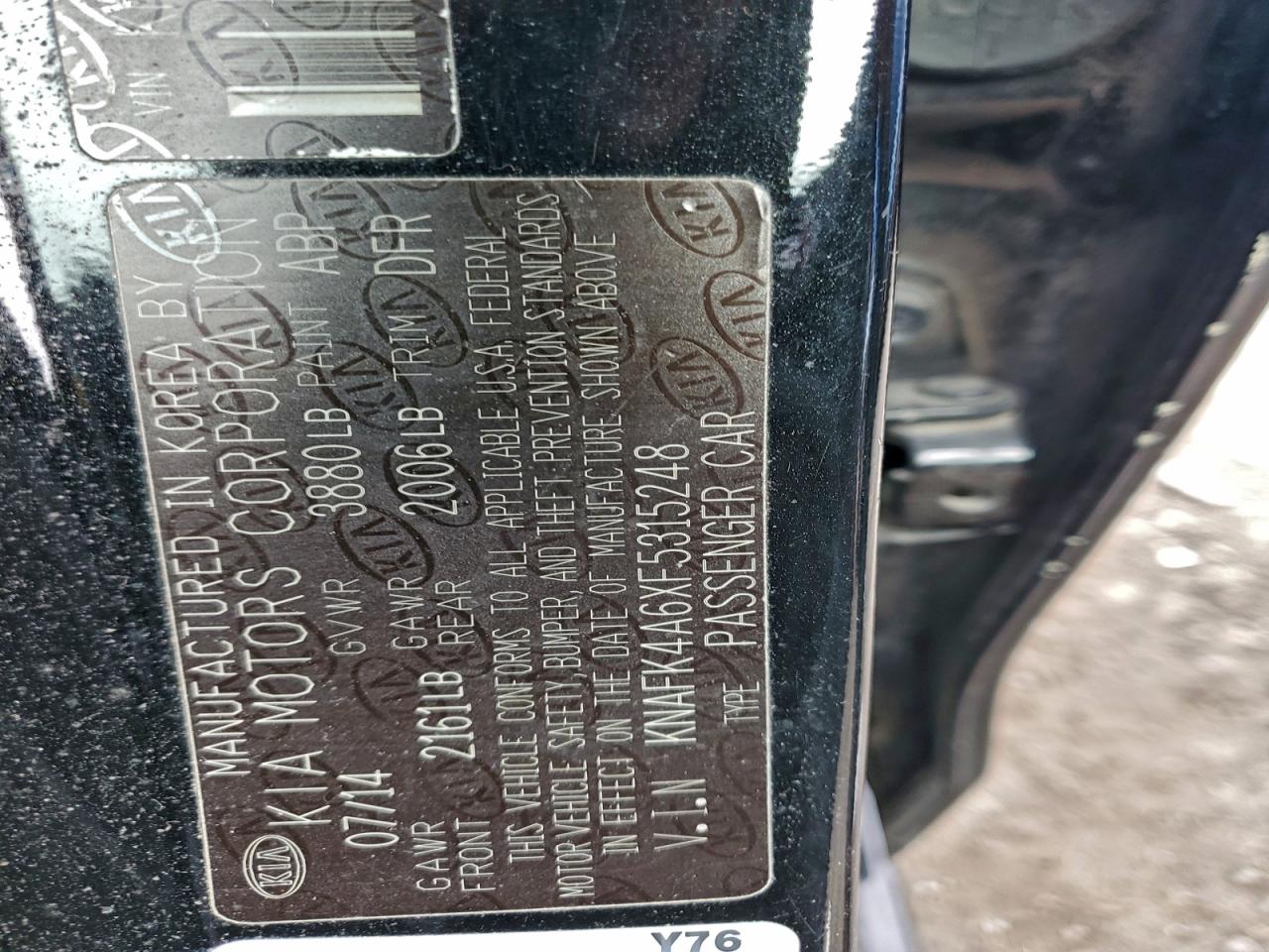 2015 Kia Forte Lx VIN: KNAFK4A6XF5315248 Lot: 94720445