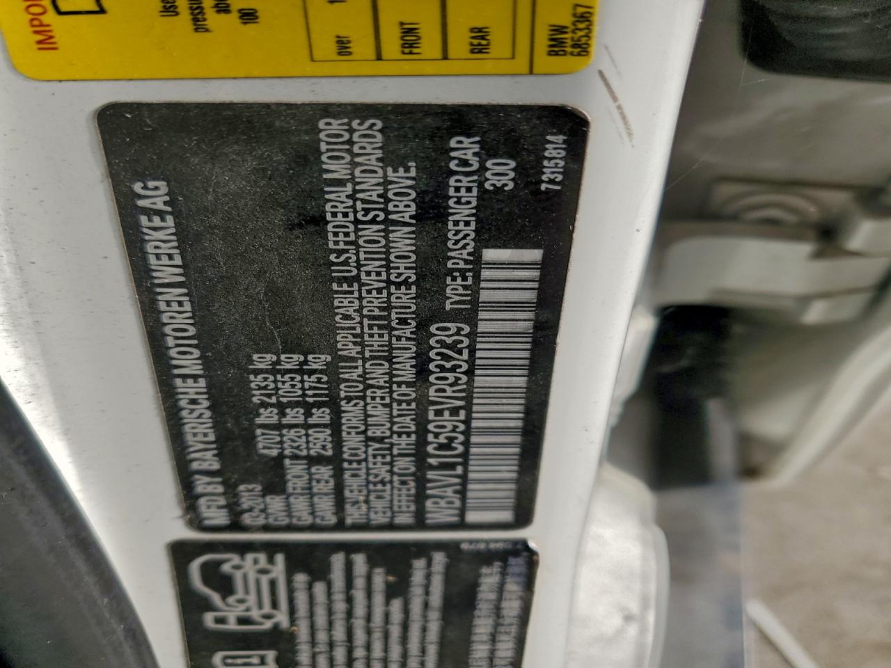 2014 BMW X1 xDrive28I VIN: WBAVL1C59EVR93239 Lot: 95369895