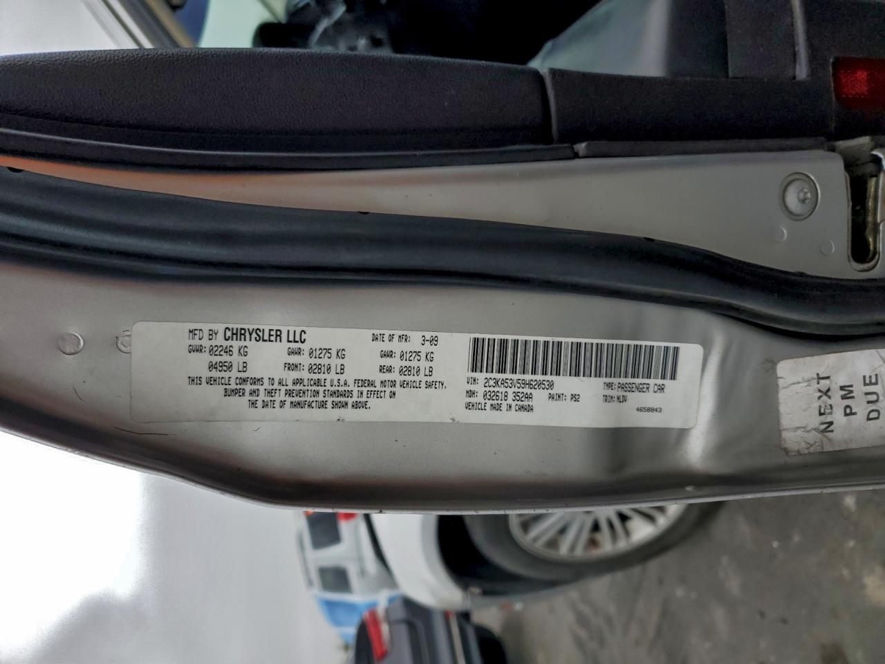 2009 Chrysler 300 Touring VIN: 2C3KA53V59H620530 Lot: 95862245