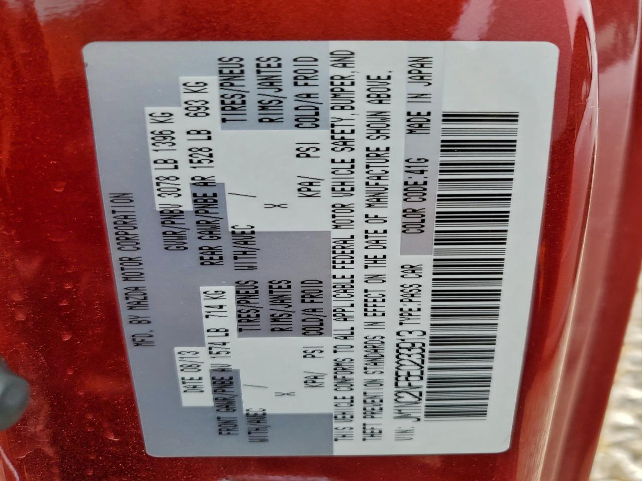 2014 Mazda Mx-5 Miata Grand Touring VIN: JM1NC2NF6E0233913 Lot: 94986735