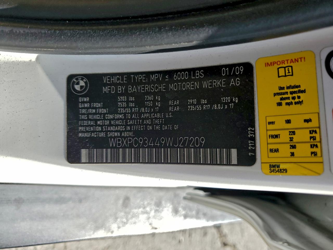 Фото: WBXPC93449WJ27209