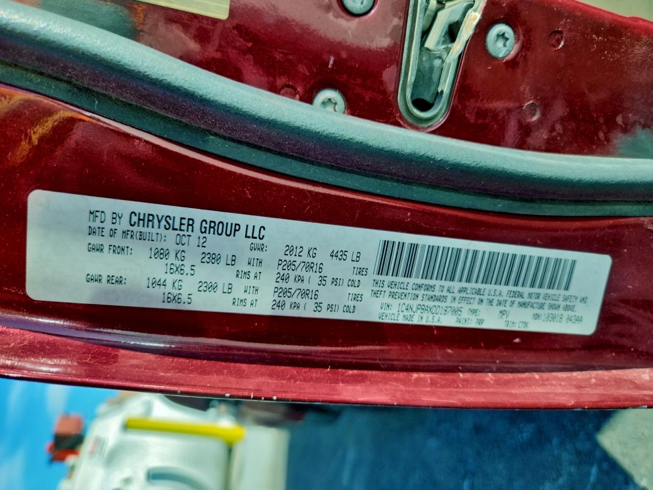 2014 Jeep Patriot Sport VIN: 1C4NJPBAXDD187005 Lot: 94807715