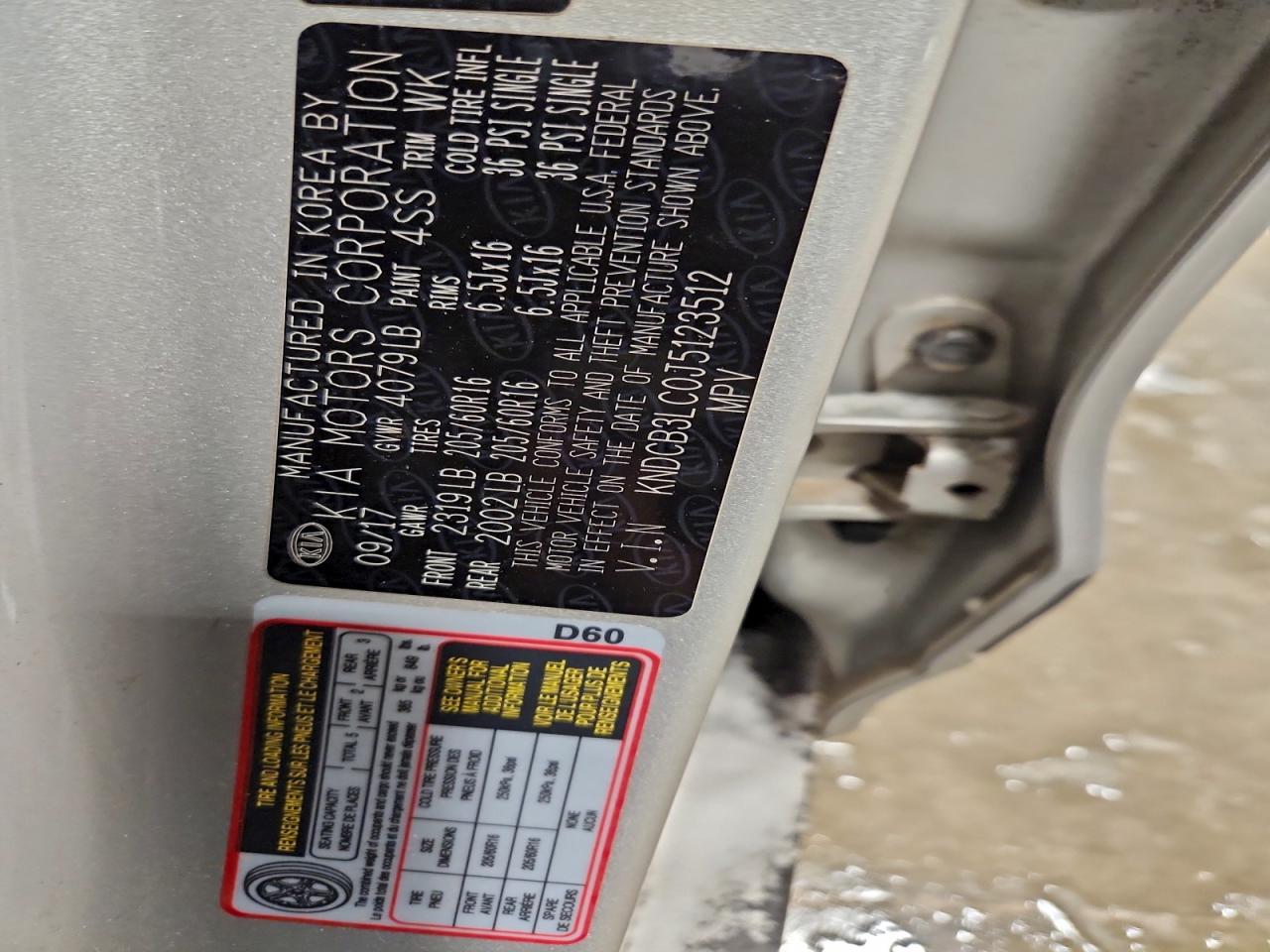 2018 Kia Niro Fe VIN: KNDCB3LC0J5123512 Lot: 95117255